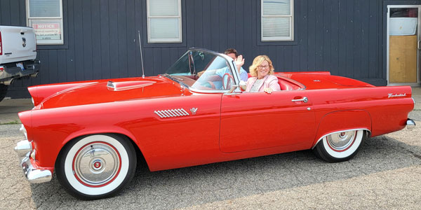 red thunderbird outside Butch's